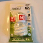 Feit Electric Ecobulb Softwhite GU24 Twist Lock Base 60 Watts Lasts 9 Years Nip. Fixed Price $5.00.