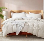 Nestl Queen Duvet Cover Set Off White 3 Piece Microfiber 90X90. Fixed Price $16.00.