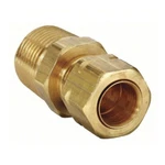 Male Connector: Brass, Compression X Mnpt, " Pipe Size, For Tube Od, Parker. Fixed Price $42.75.