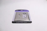 Amerelle Century 2 Gang Stamped Steel Toggle Wall Plate Gray Brushed Nickel. Fixed Price $7.66.