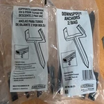 Amerimax 10.5 In. 3 Gray Vinyl Downspout Anchor, 2-2PACKS. Fixed Price $9.90.