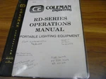 Coleman Rd Portable Light Tower Owner Operator Maintenance Parts Catalog Manual. Fixed Price $94.18.