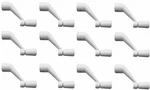 Prime 3713 White 3/8" Spline Casement Window Crank Handle - 12 Pack. Fixed Price $67.93.