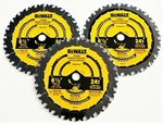 3 Dewalt 6-1/2" Carbide 24T Cordless Circular Saw Blades Framing DWA161224. Fixed Price $33.99.