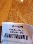 Crosby 1010177 Wire Rope CLIP,U-BOLT,5/8IN. Fixed Price $25.00.