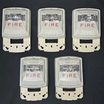 Lot Of 5: Wheelock Exceder Stw White Wall Strobe Fire Alarms W/ Mounting Plates. Fixed Price $59.79.