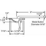 Window Operator, Hand Casement, 12" L, 36-311. Fixed Price $19.15.