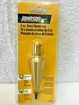 (new) Johnson Level Oz Plumb Bob Brass Plated #108 Sealed Pkg 40-0678. Fixed Price $12.99.