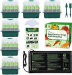 Seedfactor 7-PACK Starter W/ Heat Mat Seedling Plant Germination Trays. Fixed Price $35.42.