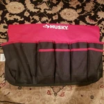 Husky Bucket Jockey Heavy Duty Wear Resistant Material Black Red 18 Pockets. Fixed Price $12.95.