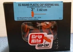 Grip Rite Eg Round Plastic Roofing Nails 3" 1LB. (3PRCAP1) Fs. Fixed Price $20.00.