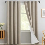 Yakamok Natural Linen Curtains 100% Blackout 84 Inches Long,room Darkening Te.... Fixed Price $34.13.