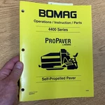 Bomag 4400 Asphalt Pro-paver Operation Maintenance Manual Parts Book List Guide. Fixed Price $49.99.