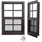 Neatiease Pack Shed Windows With Black Frame, 24X27 Flush 24"X27", Brown. Fixed Price $149.83.