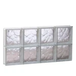 Clearly Secure Glass Block Window 31" X 15.5" Frameless Wave Pattern Non-vented. Fixed Price $107.94.