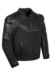 Premium Men's Black Leather Textile Motorcycle Biker Reflective Ce Armor Jacket. Fixed Price $119.99.