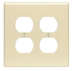 Leviton 80516-00I 2-GANG Plastic Ivory Traditional Duplex Receptacle Wallplate. Fixed Price $7.10.