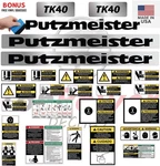Fits Putzmeister TK40 Decal Kit Trailer Pump - 3M Vinyl/free Shipping. Fixed Price $168.98.