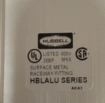 Hubbell Series Raceway Fittings - HBLALU5701, HBLALU57BL, HBLALKU57LPB +2. Fixed Price $15.00.