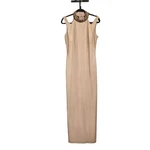 Badgley Mischka Dress 12 Jeweled Halter Neck Strappy Back Gala Gown Prom Event. Fixed Price $200.00.