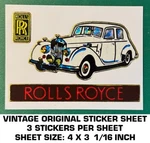 Rolls Royce Car - Vintage Original Vinyl Decal Sticker Sheet. Fixed Price $5.82.