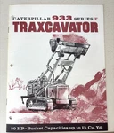 Caterpillar 933 Series F Traxcavator Tractor Sales Brochure Diesel Vintage. Fixed Price $19.95.