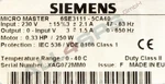 Siemens Simovert P Micromaster 230V, 6SE3111-5CA40. Fixed Price $792.81.