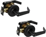 Heavy Duty Privacy Door Lever Lockset, Matt Black, 2 Key Alike Sets. Fixed Price $149.99.