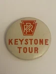 Pennsylvania Railroad Keystone Tour Pin Back Button P201. Fixed Price $8.20.