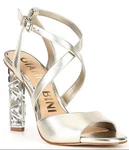 Gianni Bini Randall Leather Strappy Jeweled Heel Dress Sandals. Fixed Price $45.55.
