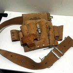 Ace 8 Pocket Electrician Tool Journeyman Hip Pouch Leather With Adjustable Belt. Fixed Price $20.00.