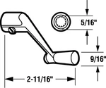 Prime-line 17240-W White Zinc Operator Crank Handle 3/8 Dia. In. For Universal. Fixed Price $9.93.