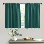 Short Hunter Green Blackout Curtains For Small Bedroom Window, Insulating Uv Blo. Fixed Price $23.66.