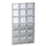 Clearly Secure Glass Block Window 44.50"X23.25"X3.12" Wave Pattern Non-vented. Fixed Price $217.67.