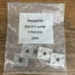5-PACK Swagelok 304-S1T-WPM Twin Support Metric Weld Plate. Fixed Price $29.95.