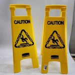 Rubbermaid Multilingual "caution" Plastic Floor Sign (yellow) 611200YW Set Of. Fixed Price $28.43.