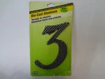 Hyko 4-1/2" Die Cast Aluminum House Number "3". Fixed Price $5.95.