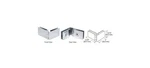 Crl EH136 Chrome 90 Degree Glass-to-glass Showcase Hinge. Fixed Price $42.61.