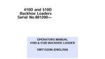 John Deere 410D And 510D Backhoe Loader OMT152596 Operators Manual Paper. Fixed Price $50.99.