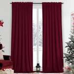 Velvet Curtains 84 Inches 2 Panels - Luxury Room Darkening Wine Red .... Fixed Price $55.19.
