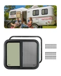 Vevor Horizontal Rv Window, 24" 20" Tinted Sliding 24X20IN, Black. Fixed Price $120.22.