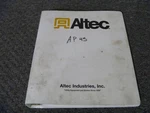 Altec AP45 Aerial Cable Placer Bucket Truck Maintenance Manual Pn 749-20045 Xz. Fixed Price $73.74.
