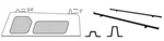 Crl CR6012 3/4" And 2" Mounting Legs For Load Rails (1-PAIR Each) Black. Fixed Price $92.29.