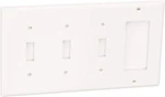 Leviton 80732-W 4-GANG 3-TOGGLE 1-DECORA/GFCI Device Combination Wallplate White. Fixed Price $12.39.
