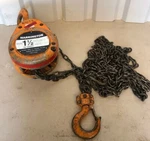 Harrington CF015 1-1/2 Manual Chain Hoist, 10' Lift. Fixed Price $150.00.