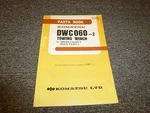 Komatsu DWC060-2 Towing Winch Parts Catalog Manual S/n 2001-UP. Fixed Price $88.41.