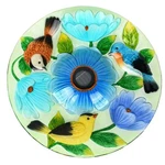 Continental Art Center 5028890 18 3 Birds Design Solar Glass Plate And B.... Fixed Price $64.96.