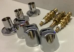 Non Oem New Style Ceramic Stems Pfister 3 Handle Tub Shower Trim Kit.. Fixed Price $64.00.