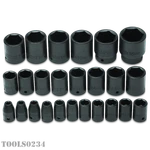 J74206 1/2" Drive 25 Piece Metric Impact Socket Set 6-POINT Proto. Fixed Price $299.00.