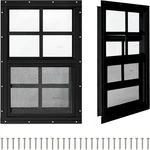 Shed Window Colorpapa 16X16IN Flush Mount Sliding Black. Fixed Price $114.52.